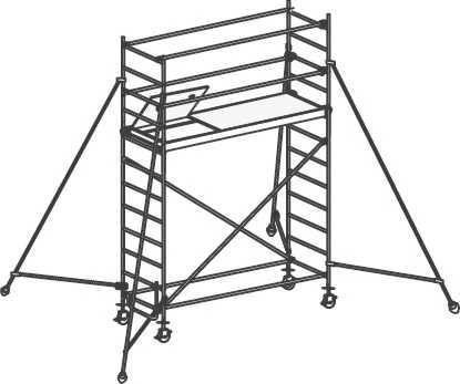 Fahrgerüst Mit Ausleger Nach DIN EN 1004 - Standhöhe 1,25 M 3 Fahrgerüst Mit Ausleger Nach DIN EN 1004 - Standhöhe 1,25 M – Bild 3
