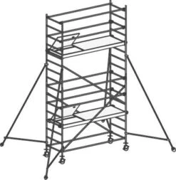 Fahrgerüst Mit Ausleger Nach DIN EN 1004 - Standhöhe 1,25 M 13 Fahrgerüst Mit Ausleger Nach DIN EN 1004 - Standhöhe 1,25 M -Leiterwerkzeug Geschäft fahrger st standh he 3 25 md79a3