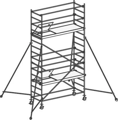 Fahrgerüst Mit Ausleger Nach DIN EN 1004 - Standhöhe 1,25 M 4 Fahrgerüst Mit Ausleger Nach DIN EN 1004 - Standhöhe 1,25 M – Bild 4
