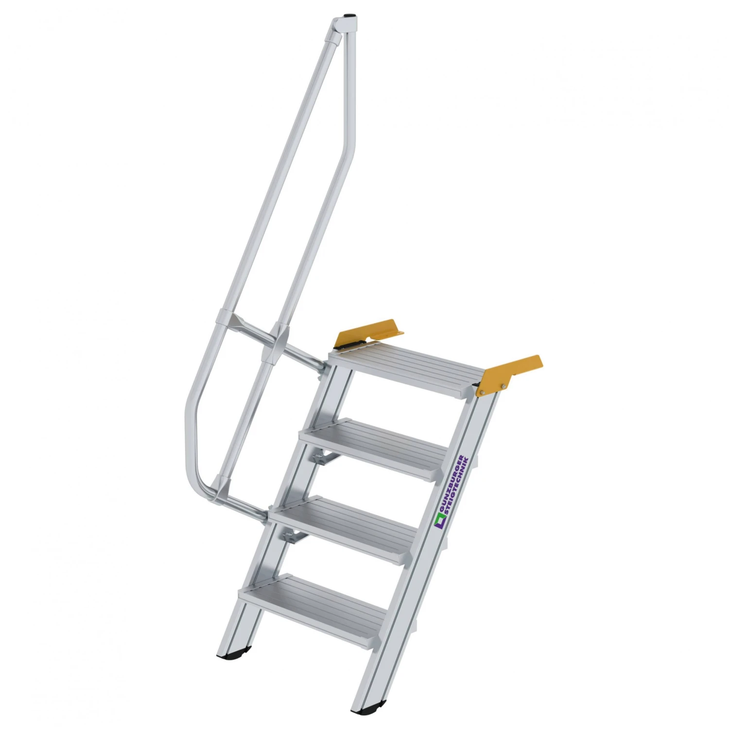 Aluminium-Treppe 60°, Stufenbreite 600 Mm, 4 Stufen 1 Aluminium-Treppe 60°, Stufenbreite 600 Mm, 4 Stufen