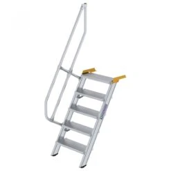 Aluminium-Treppe 60°, Stufenbreite 600 Mm, 4 Stufen 12 Aluminium-Treppe 60°, Stufenbreite 600 Mm, 4 Stufen -Leiterwerkzeug Geschäft guenzburger 60 grad treppe handlauf 600205