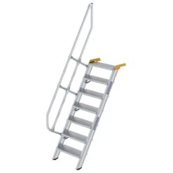 Aluminium-Treppe 60°, Stufenbreite 600 Mm, 4 Stufen 14 Aluminium-Treppe 60°, Stufenbreite 600 Mm, 4 Stufen -Leiterwerkzeug Geschäft guenzburger 60 grad treppe handlauf 600207