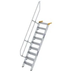 Aluminium-Treppe 60°, Stufenbreite 600 Mm, 4 Stufen 16 Aluminium-Treppe 60°, Stufenbreite 600 Mm, 4 Stufen -Leiterwerkzeug Geschäft guenzburger 60 grad treppe handlauf 600209