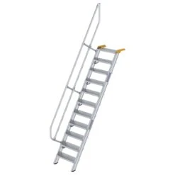Aluminium-Treppe 60°, Stufenbreite 600 Mm, 4 Stufen 18 Aluminium-Treppe 60°, Stufenbreite 600 Mm, 4 Stufen -Leiterwerkzeug Geschäft guenzburger 60 grad treppe handlauf 600211