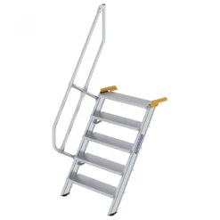 Aluminium-Treppe 60°, Stufenbreite 800 Mm, 4 Stufen -Leiterwerkzeug Geschäft guenzburger 60 grad treppe handlauf 600225