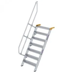 Aluminium-Treppe 60°, Stufenbreite 800 Mm, 4 Stufen -Leiterwerkzeug Geschäft guenzburger 60 grad treppe handlauf 600227