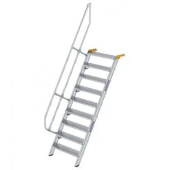 Aluminium-Treppe 60°, Stufenbreite 800 Mm, 4 Stufen -Leiterwerkzeug Geschäft guenzburger 60 grad treppe handlauf 600229