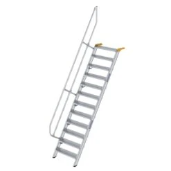 Aluminium-Treppe 60°, Stufenbreite 800 Mm, 4 Stufen -Leiterwerkzeug Geschäft guenzburger 60 grad treppe handlauf 600232