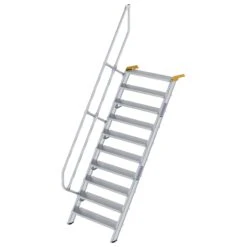 Aluminium-Treppe 60°, Stufenbreite 1000 Mm, 4 Stufen 17 Aluminium-Treppe 60°, Stufenbreite 1000 Mm, 4 Stufen -Leiterwerkzeug Geschäft guenzburger 60 grad treppe handlauf 600330