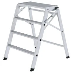 Klapppodest Einseitig Begehbar, 3 Stufen -Leiterwerkzeug Geschäft guenzburger arbeitspodest klappbar aluminium 050007