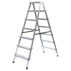 Haushaltsstehleiter Beidseitig Begehbar, 2 X 3 Stufen -Leiterwerkzeug Geschäft guenzburger doppelleiter 2x7 11167