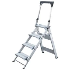 Klapptreppe Mit Haltebügel, 3 Stufen 14 Klapptreppe Mit Haltebügel, 3 Stufen -Leiterwerkzeug Geschäft guenzburger klapptreppe stufen 53104