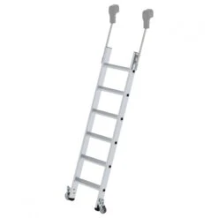 Aluminium-Regalleiter, Fahrbar, 6 Stufen