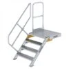 Aluminium-Treppe Mit Plattform, 45°, Stufenbreite 800 Mm, 4 Stufen