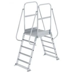 Aluminium-Überbrückung, Beidseitig Begehbar, Stationär, 4 Stufen -Leiterwerkzeug Geschäft guenzburger ueberbrueckung beidseitig 5 stufen 303405