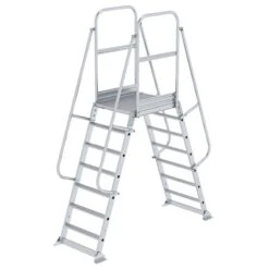 Aluminium-Überbrückung, Beidseitig Begehbar, Stationär, 4 Stufen -Leiterwerkzeug Geschäft guenzburger ueberbrueckung beidseitig 7 stufen 303407