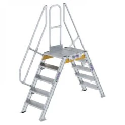 Aluminium-Überstieg 60°, Stufenbreite 600 Mm, 3 Stufen 14 Aluminium-Überstieg 60°, Stufenbreite 600 Mm, 3 Stufen -Leiterwerkzeug Geschäft guenzburger ueberstieg 60grad handlauf stufen 60090528229