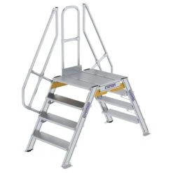 Aluminium-Überstieg 60°, Stufenbreite 800 Mm, 3 Stufen 13 Aluminium-Überstieg 60°, Stufenbreite 800 Mm, 3 Stufen -Leiterwerkzeug Geschäft guenzburger ueberstieg 60grad handlauf stufen 600914