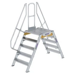 Aluminium-Überstieg 60°, Stufenbreite 800 Mm, 3 Stufen 14 Aluminium-Überstieg 60°, Stufenbreite 800 Mm, 3 Stufen -Leiterwerkzeug Geschäft guenzburger ueberstieg 60grad handlauf stufen 600915
