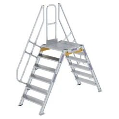 Aluminium-Überstieg 60°, Stufenbreite 800 Mm, 3 Stufen 15 Aluminium-Überstieg 60°, Stufenbreite 800 Mm, 3 Stufen -Leiterwerkzeug Geschäft guenzburger ueberstieg 60grad handlauf stufen 600916