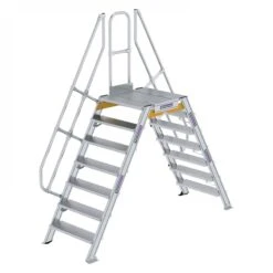 Aluminium-Überstieg 60°, Stufenbreite 800 Mm, 3 Stufen 16 Aluminium-Überstieg 60°, Stufenbreite 800 Mm, 3 Stufen -Leiterwerkzeug Geschäft guenzburger ueberstieg 60grad handlauf stufen 600917