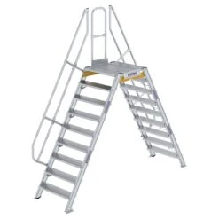 Aluminium-Überstieg 60°, Stufenbreite 800 Mm, 3 Stufen 18 Aluminium-Überstieg 60°, Stufenbreite 800 Mm, 3 Stufen -Leiterwerkzeug Geschäft guenzburger ueberstieg 60grad handlauf stufen 600919
