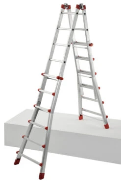 HAILO M80 Multifunktions-Teleskopleiter - 4x6 Sprossen -Leiterwerkzeug Geschäft hailo mtl aluminium multifunktions teleskopleiter 4x6 sprossen009aa