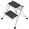 HAILO Mini - Stahl-Klapptritt, 2 Stufen, Weiß
