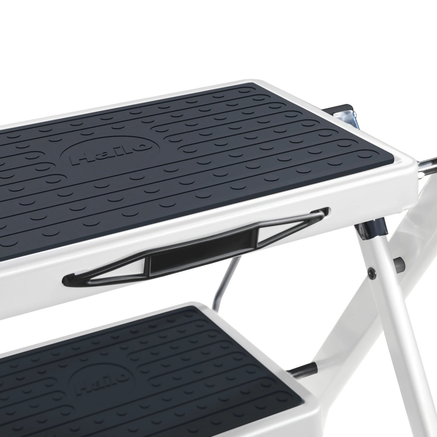 HAILO Mini - Stahl-Klapptritt, 2 Stufen, Weiß 4 HAILO Mini - Stahl-Klapptritt, 2 Stufen, Weiß – Bild 4