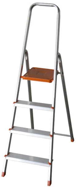 Haushaltsleiter Normal "EuroDomus" S100 - 3 Stufen -Leiterwerkzeug Geschäft haushaltsleiter normal eurodomus s100 4 stufen d92a0