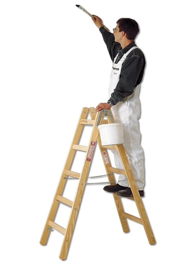 Nr. 10501 Holz-Sprossenstehleiter Mit Eimerhaken 2x4 Sprossen 9 Nr. 10501 Holz-Sprossenstehleiter Mit Eimerhaken 2x4 Sprossen – Bild 9