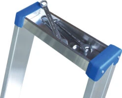 Ernst Stufenstehleiter Einseitig Begehbar, Mit Bügel, 3 Stufen -Leiterwerkzeug Geschäft integrierte werkzeugablage6fc94