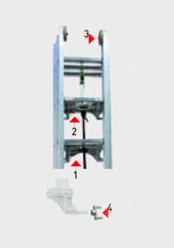 Kipphebel-Mittelteil