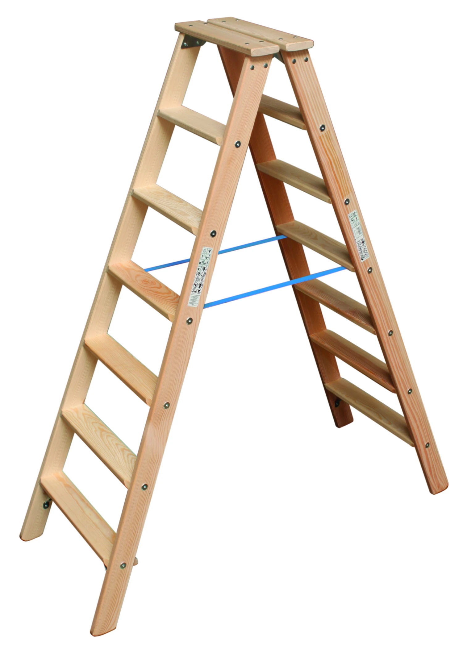 STABILO Stufen-DoppelLeiter Holz, 2x4 Stufen 4 STABILO Stufen-DoppelLeiter Holz, 2x4 Stufen – Bild 4