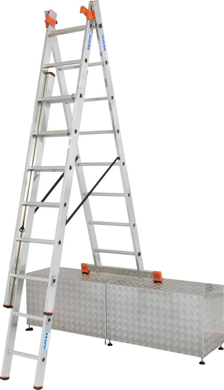 Monto Sprossen-Vielzweckleiter Tribilo, Treppengängig 3x8 Sprossen/Stufen 1 Monto Sprossen-Vielzweckleiter Tribilo, Treppengängig 3x8 Sprossen/Stufen