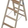 Stabilo Sprossen-Doppelleiter (Holz) 2x4 Sprossen
