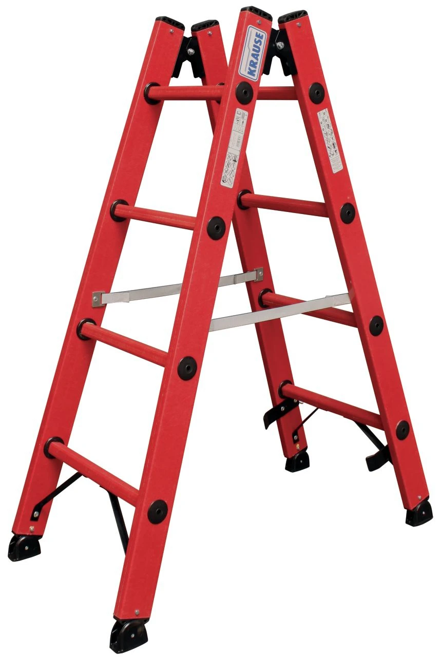 Vollkunststoff Sprossen-Doppelleiter, 2x4 Sprossen 1 Vollkunststoff Sprossen-Doppelleiter, 2x4 Sprossen