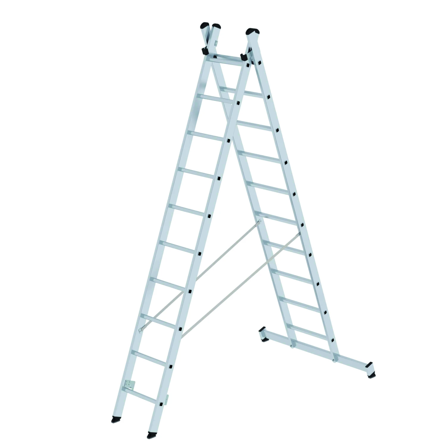 Mehrzweckleiter 2-teilig Mit Nivello®-Traverse - 2x8 Sprossen 6 Mehrzweckleiter 2-teilig Mit Nivello®-Traverse - 2x8 Sprossen – Bild 6