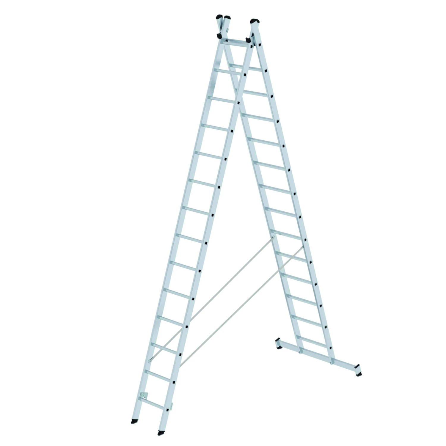 Mehrzweckleiter 2-teilig Mit Nivello®-Traverse - 2x8 Sprossen 8 Mehrzweckleiter 2-teilig Mit Nivello®-Traverse - 2x8 Sprossen – Bild 8