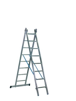Ernst Mehrzweckleiter "Handwerkerausführung" 2-teilig, 2x6 Sprossen/Stufen