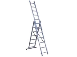 Ernst Mehrzweckleitern Heimwerkerausführung, 3-teilig - 3 X 7 Sprossen, Mit Traverse