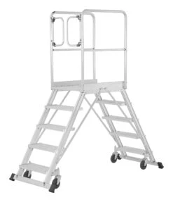 Podesttreppe Fahrbar, Beidseitig Begehbar - 2x3 Stufen -Leiterwerkzeug Geschäft mit zubeh r r ckenschutzt re62c6