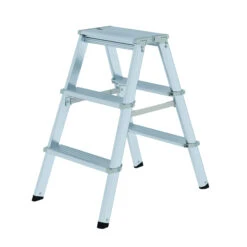 Leiterwerkzeug Geschäft 38 ML Stufen-Stehleiter, Beidseitig Begehbar - 2 X 3 Stufen