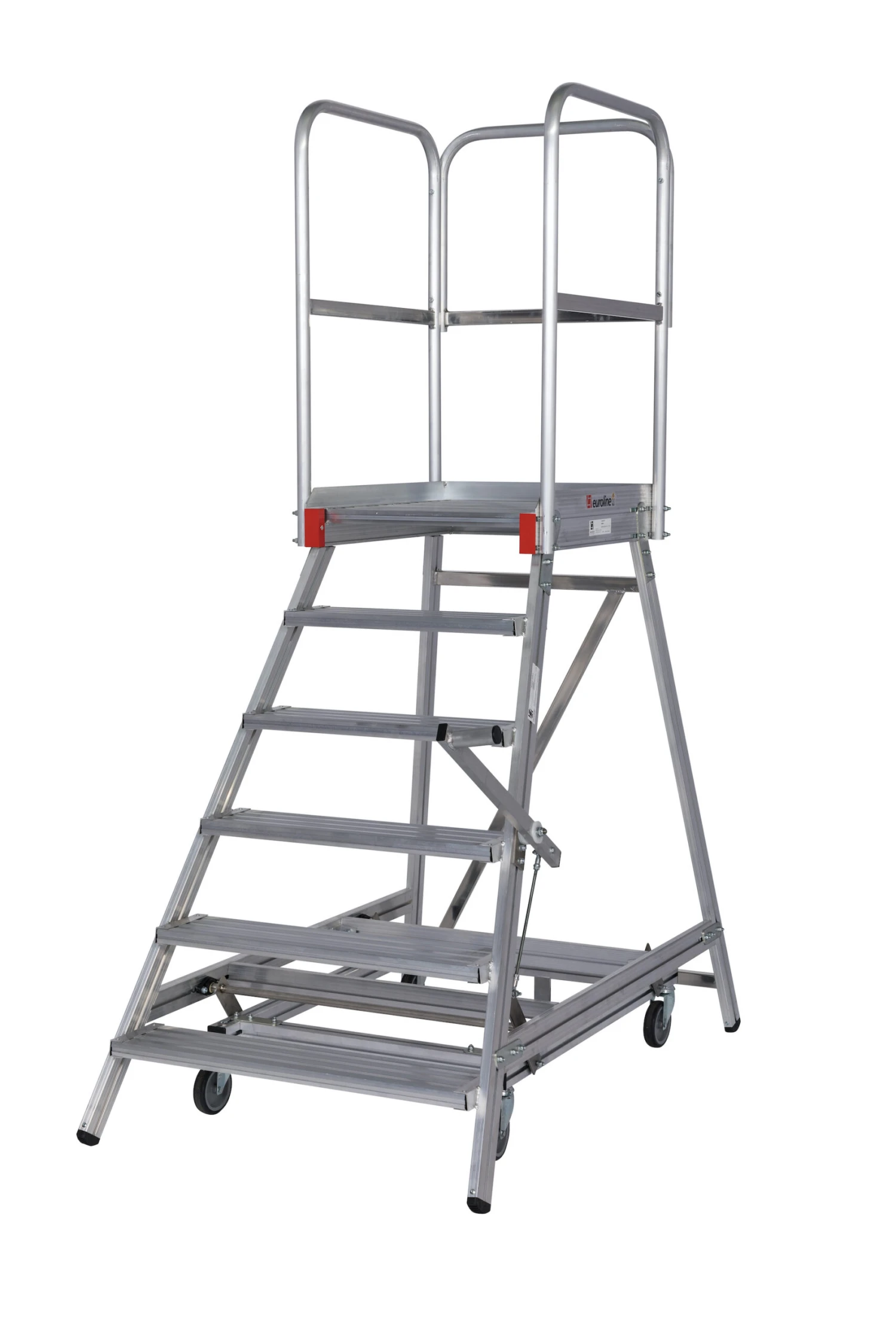 Nr. 51503 Premium-Line Mobile Podesttreppe Einseitig Begehbar Mit Zentralfeststellung 4 Stufen 3 Nr. 51503 Premium-Line Mobile Podesttreppe Einseitig Begehbar Mit Zentralfeststellung 4 Stufen – Bild 3