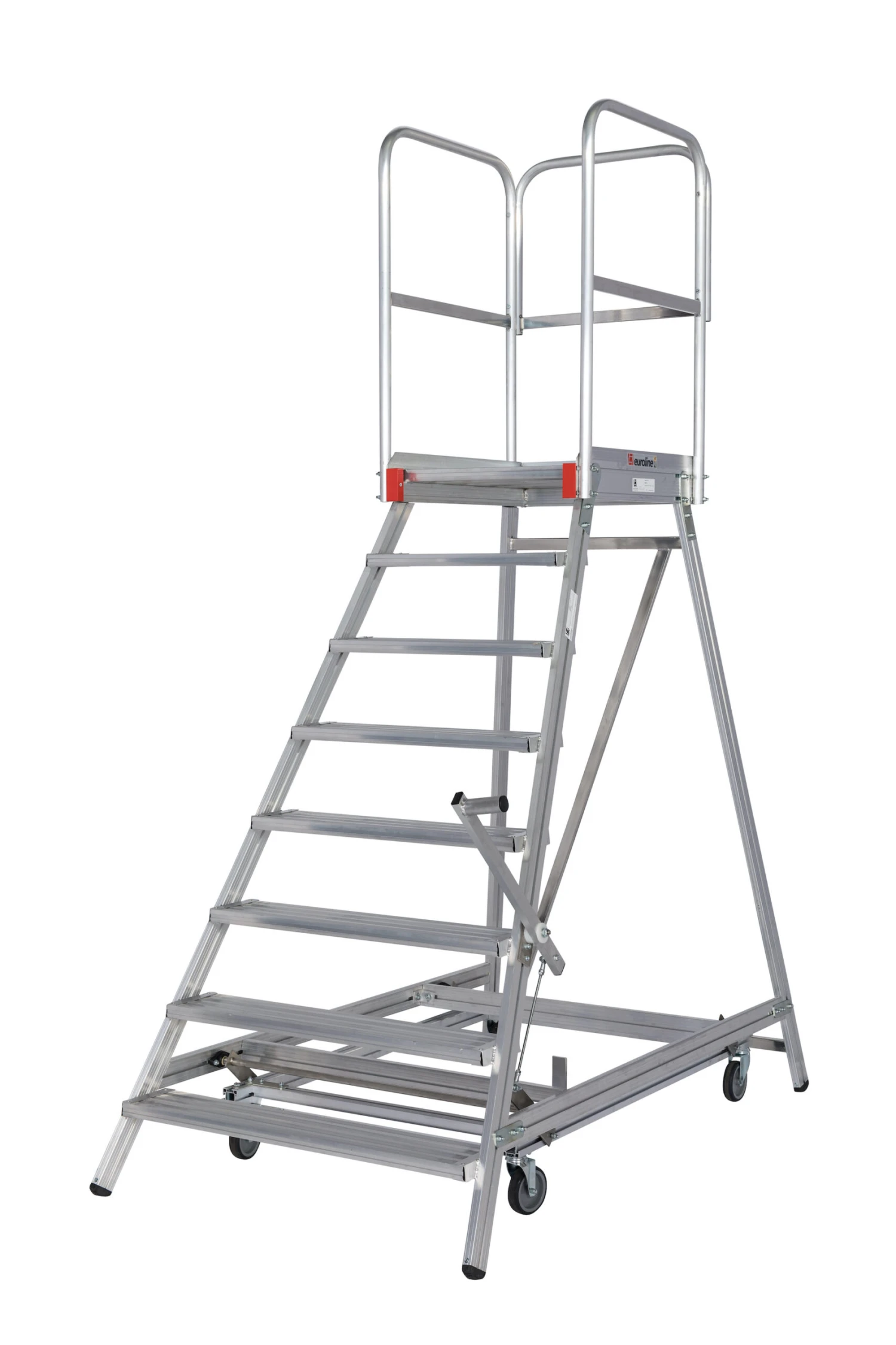 Nr. 51503 Premium-Line Mobile Podesttreppe Einseitig Begehbar Mit Zentralfeststellung 4 Stufen 4 Nr. 51503 Premium-Line Mobile Podesttreppe Einseitig Begehbar Mit Zentralfeststellung 4 Stufen – Bild 4