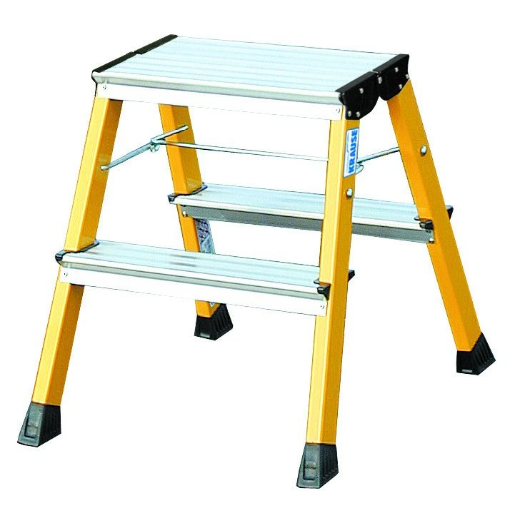 MONTO Doppel-Klapptritt Rolly Alu Gelb 2x2 Stufen 1 MONTO Doppel-Klapptritt Rolly Alu Gelb 2x2 Stufen