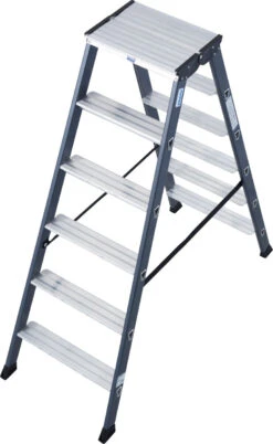 Monto Stufen-Doppelleiter SePro D Eloxiert 2x3 Sprossen/Stufen -Leiterwerkzeug Geschäft monto stufen doppelleiter sepro d eloxiert 2x6 stufen1a0b9