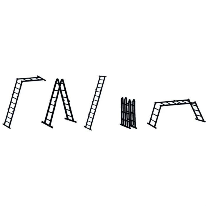 Multitec M, Gebördelte Vielzweckleiter 4-teilig, 4x3 Sprossen 3 Multitec M, Gebördelte Vielzweckleiter 4-teilig, 4x3 Sprossen – Bild 3