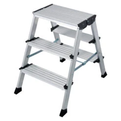 Nr. 20578 DIY Alu-Klapptritt, Beidseitig Begehbar 2x3 Stufen