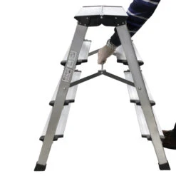 Nr. 20578 DIY Alu-Klapptritt, Beidseitig Begehbar 2x3 Stufen -Leiterwerkzeug Geschäft nr 20578 diy alu klapptritt beidseitig begehbar53a88